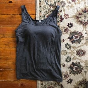 Gray Uniqlo Tank with built in bra